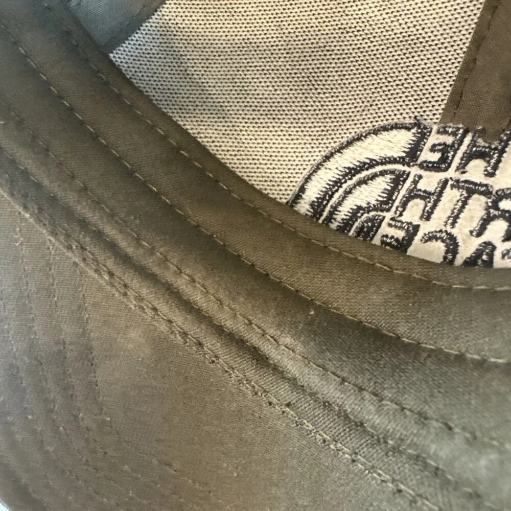The North Face Olive Green Adjustable Strapback Hat; 1966 Embroidered; Ad Medium